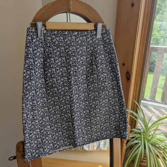 🍄 Vintage - Light blue floral skirt - Picture 1 of 4